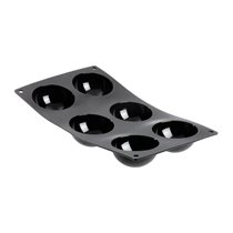 Silicone mold with 6 hemi-spheres, 30 x 17.5 cm - "de Buyer" brand