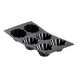Flexible 6 mini-muffins mould tray, 30 x 17.5 cm, silicone - de Buyer