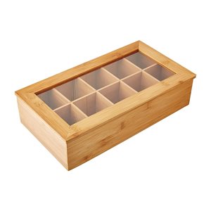 Caja para bolsitas de té, 36 x 20 cm, bambú - Kesper