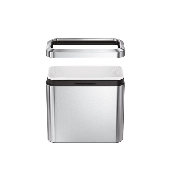 Trash can, 10 L, stainless steel, Slim - simplehuman