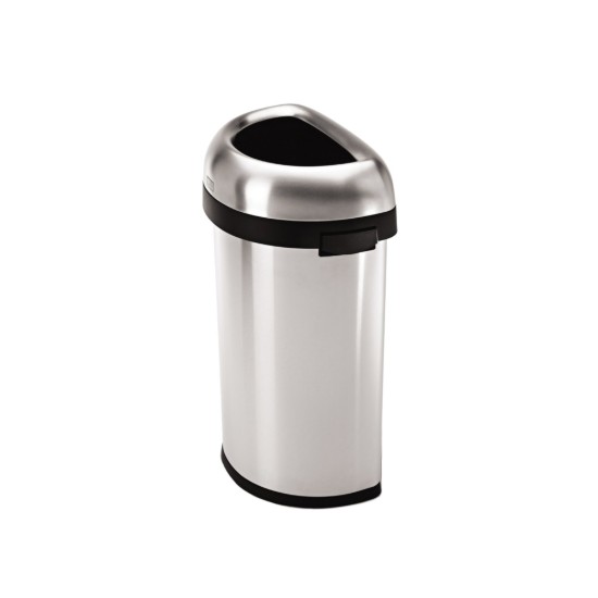 Pattumiera semirotonda, 60 L, acciaio inossidabile - simplehuman
