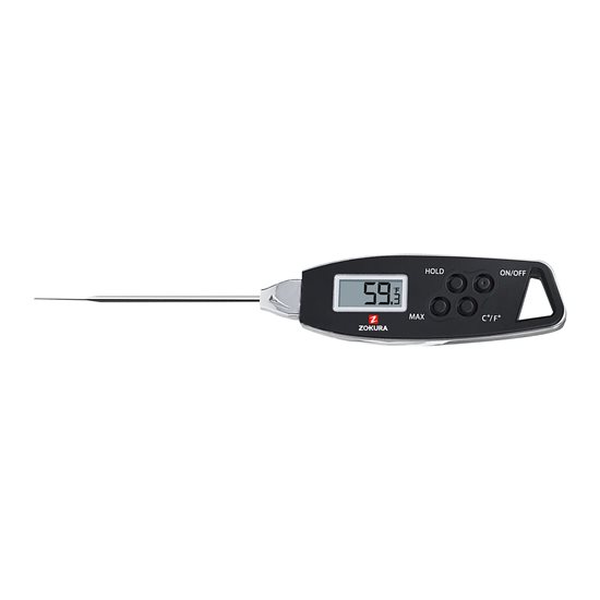 Meat thermometer, water-resistant, Black - Zokura