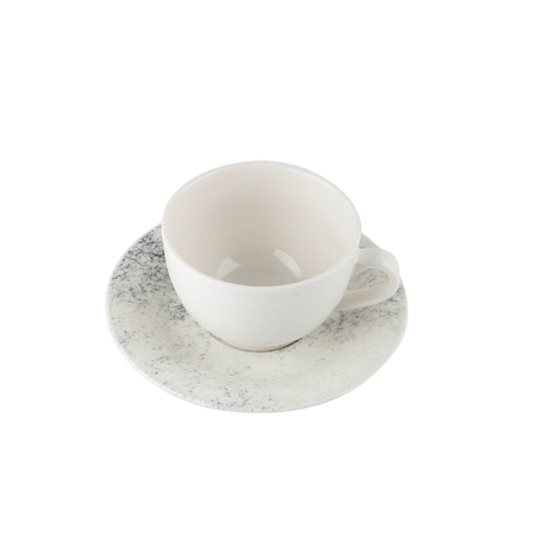 Skodelica za čaj s krožničkom, porcelan, 215 ml, "Ethos Smoky" - Porland