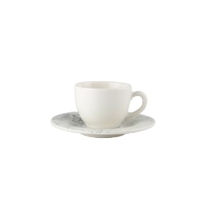 Kaffekopp med fat, porslin, 85ml, "Ethos Smoky" - Porland