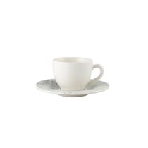 Coffee cup with saucer, porcelain, 85ml, "Ethos Smoky" - Porland
