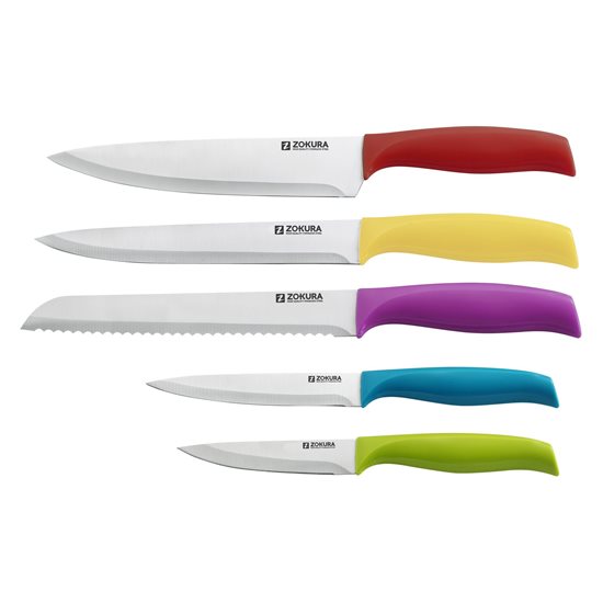 5-knife set with holder - Zokura