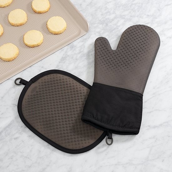Силиконовая кухонная рукавица, цвет черный - OXO