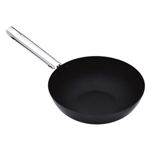 Poêle wok, 24 cm, acier au carbone - par Kitchen Craft