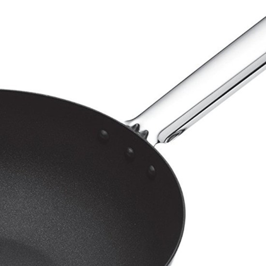 Poêle wok, 24 cm, acier au carbone - par Kitchen Craft