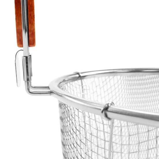 Noodle straining basket, with wooden handle 14.5 cm - Zokura