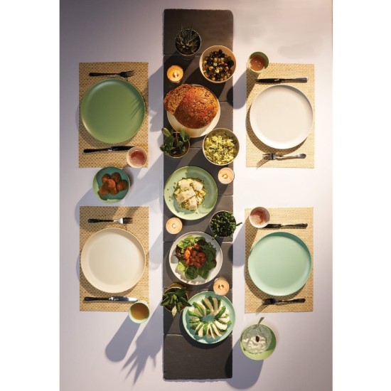 Conjunto de 4 pratos de jantar, melamina, 23 cm - Colourworks