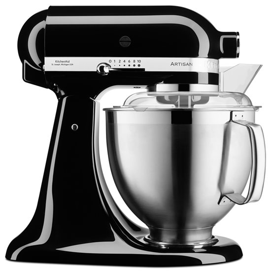 Batteur sur socle à tête inclinable, 4,8 L, modèle 185, Artisan, Onyx Black - KitchenAid