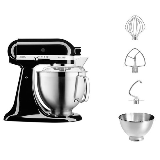 Maišytuvas su pakreipta galvute, 4,8 l, 185 modelis, Artisan, Onyx Black – KitchenAid