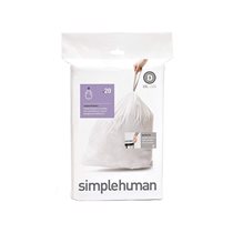 Trash bags, code D, 20 L / 20 pcs., plastic - "simplehuman" brand