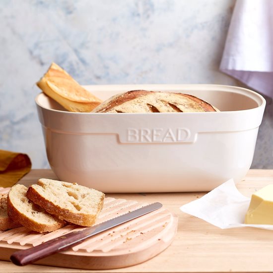 Bread box, ceramic, 35.5x24.5cm, Chalk - Emile Henry