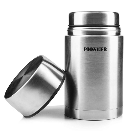 Топлоизолационен съд "Pioneer" за супа, 1 л, сребрист цвят - Grunwerg
