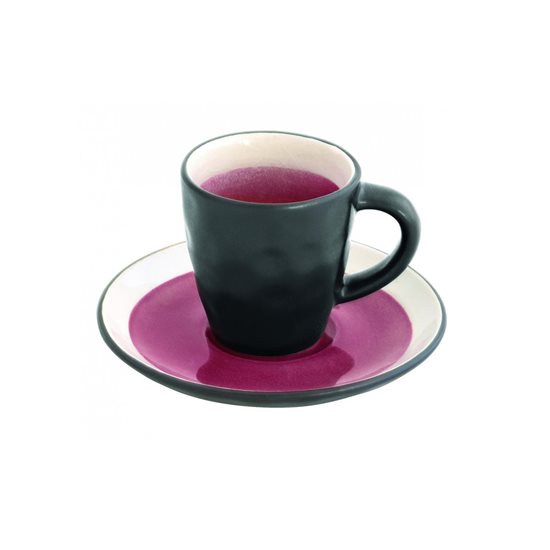 Šálka na kávu s podšálkou, 75 ml, "Origin 2.0", <<Raspberry>> - značka Nuova R2S