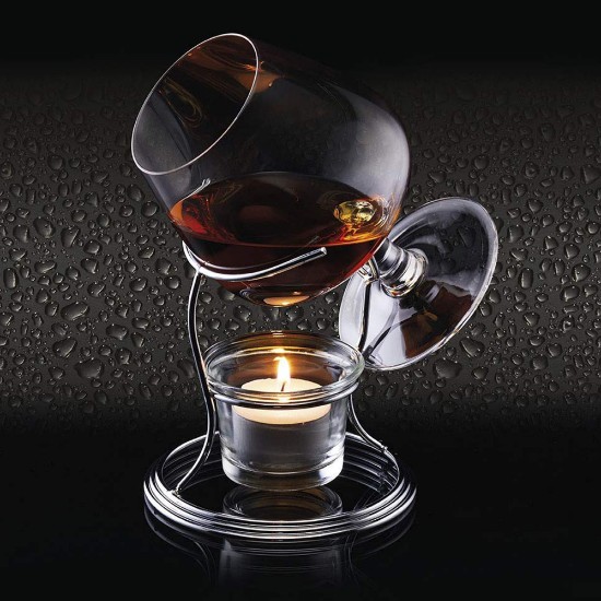 Holder with cognac glass, 350 ml, made from glass - Kitchen Craft