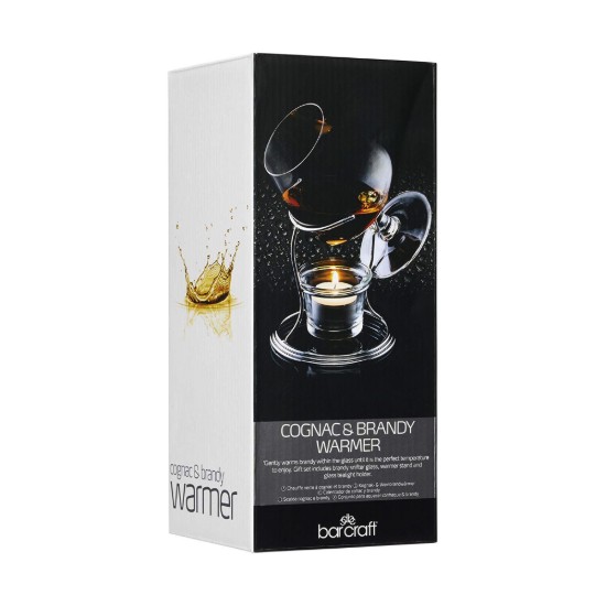 Držiak s pohárom na brandy, vyrobený zo skla, 350 ml - BarCraft