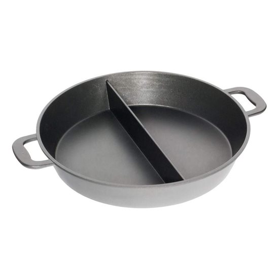 Głęboka patelnia z 2 komorami, aluminiowa, 50 cm - AMT Gastroguss