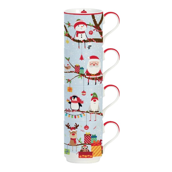 Komplektā 4 porcelāna krūzes, 275 ml, "Christmas Tree" - Nuova R2S