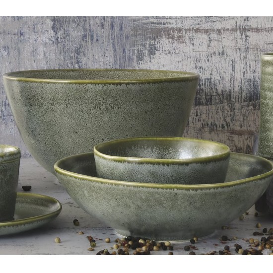 "Essential" ceramic bowl, 11 cm, Green - Nuova R2S