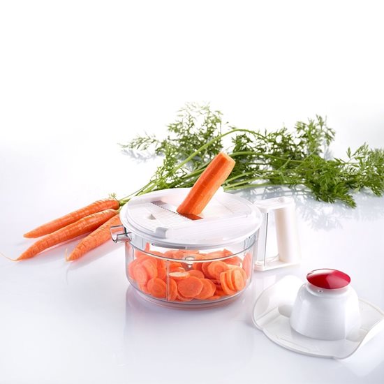 Mini manuel foodprocessor, rødt håndtag - Westmark