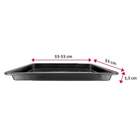 Utvidbart ovnsbrett, 33 x 33-53 cm, stål - Westmark