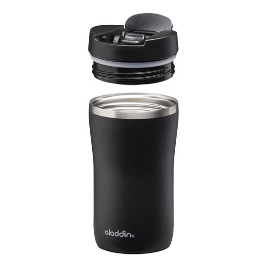 Stainless steel Cafe Thermavac thermo-insulating mug, 250 ml, Lava Black - Aladdin 