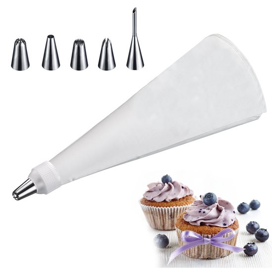 Pastry piping bag with 5 nozzles - Westmark