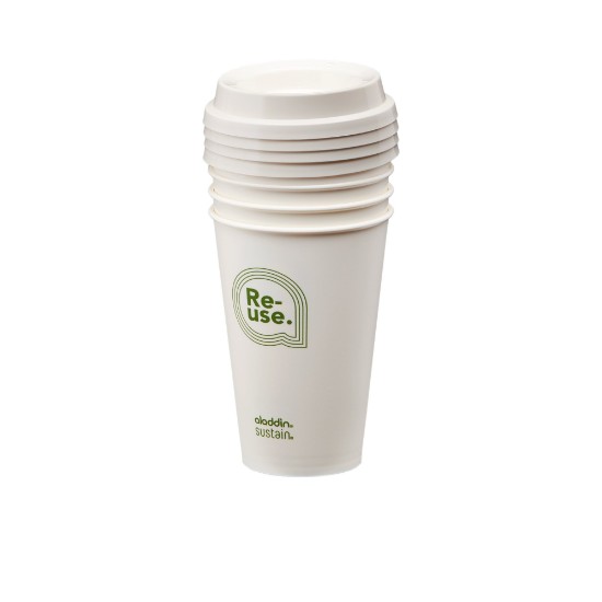 Set de 4 vasos Re-Use con tapa, 350 ml - Aladdin