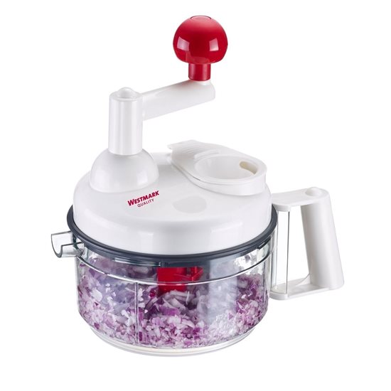 Mini manual food processor, red handle - Westmark