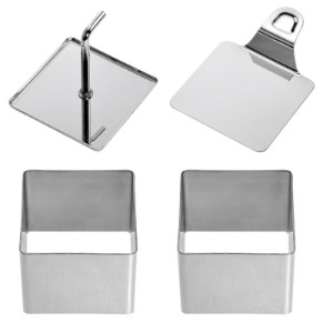 Set of square stainless steel moulds 6,5x6,5 cm, 4 pieces - Westmark