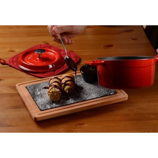 Saucepan, cast iron, 20cm/2.82L, "Trendy", Red - LAVA