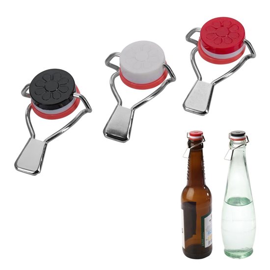 Set of 3 stoppers for bottle sealing, with handle - Westmark