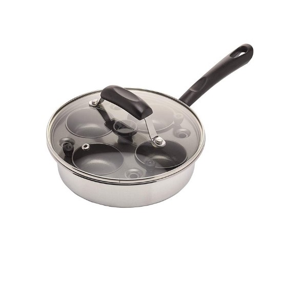 Sartén para huevos Benedict, con tapa, 21 cm - hecha por Kitchen Craft