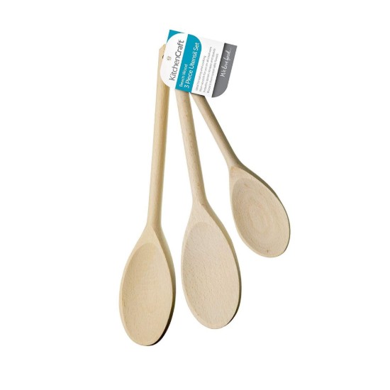 Juego de 3 cucharas de madera - de Kitchen Craft