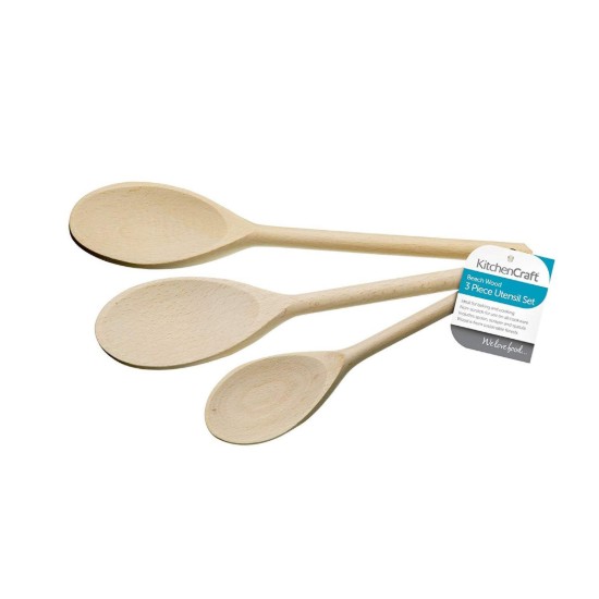 Juego de 3 cucharas de madera - de Kitchen Craft