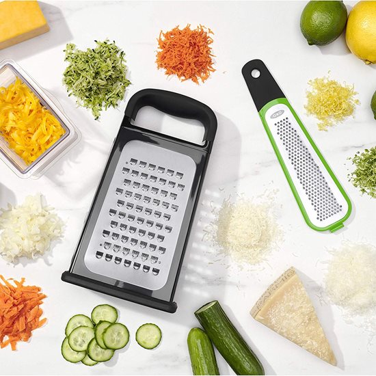 Multipurpose grater, stainless steel, with container - OXO