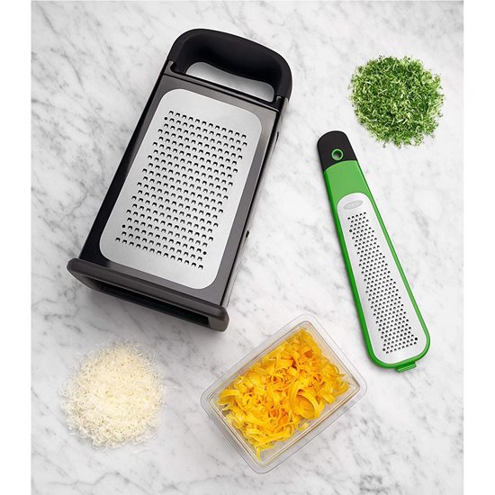 Multipurpose grater, stainless steel, with container - OXO