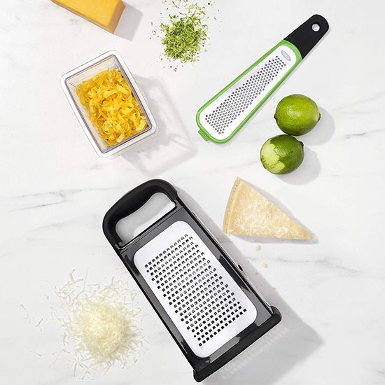 Multipurpose grater, stainless steel, with container - OXO