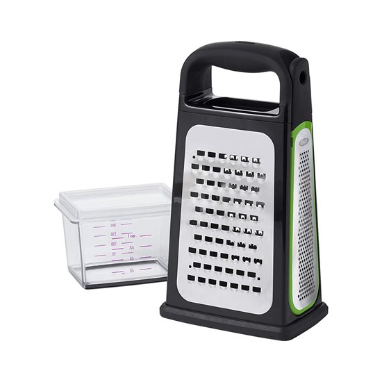 Multipurpose grater, stainless steel, with container - OXO