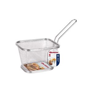 Rectangular serving basket, stainless steel, 13 × 10 cm - Quttin