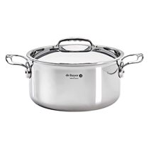 "Affinity" saucepan with lid, stainless steel, 28 cm / 10.4 l - "de Buyer" brand
