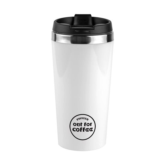 "Pioneer" thermal insulated mug made of stainless steel, 420 ml, White - Grunwerg 