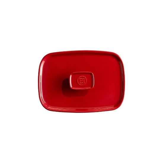 Lid for oven dish 9650, ceramic, 25x18 cm, Burgundy - Emile Henry