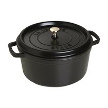 Cocotte cooking pot made of cast iron 28 cm/6.7 l, <<Black>> - Staub