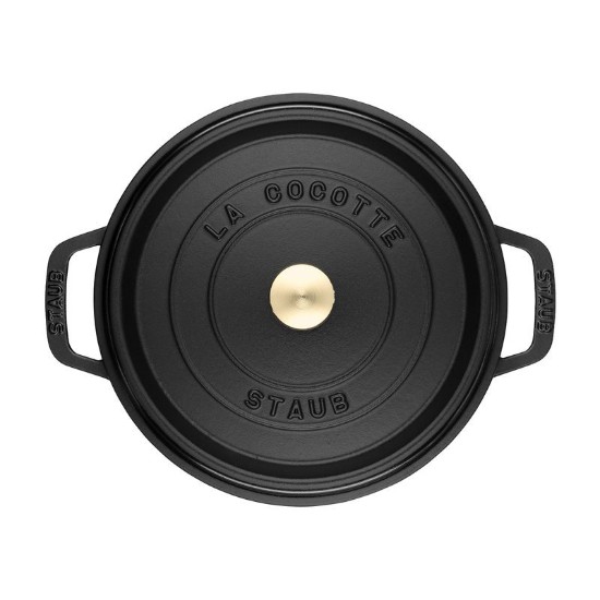 Cocotte főzőedény, öntöttvas, 28 cm/6.7L, Black - Staub