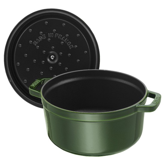 Cocotte gryta av gjutjärn 24 cm/3,8 l, Basil - Staub