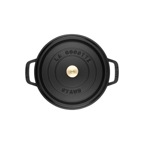 Cocotte cooking pot made of cast iron 16 cm/1.2 l, <<Black>> - Staub 